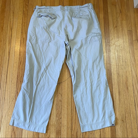 Columbia Sz 40 AM8187 Pant Slacks Trouser 5 Pocket Men’s Beige Tan - Picture 1 of 9